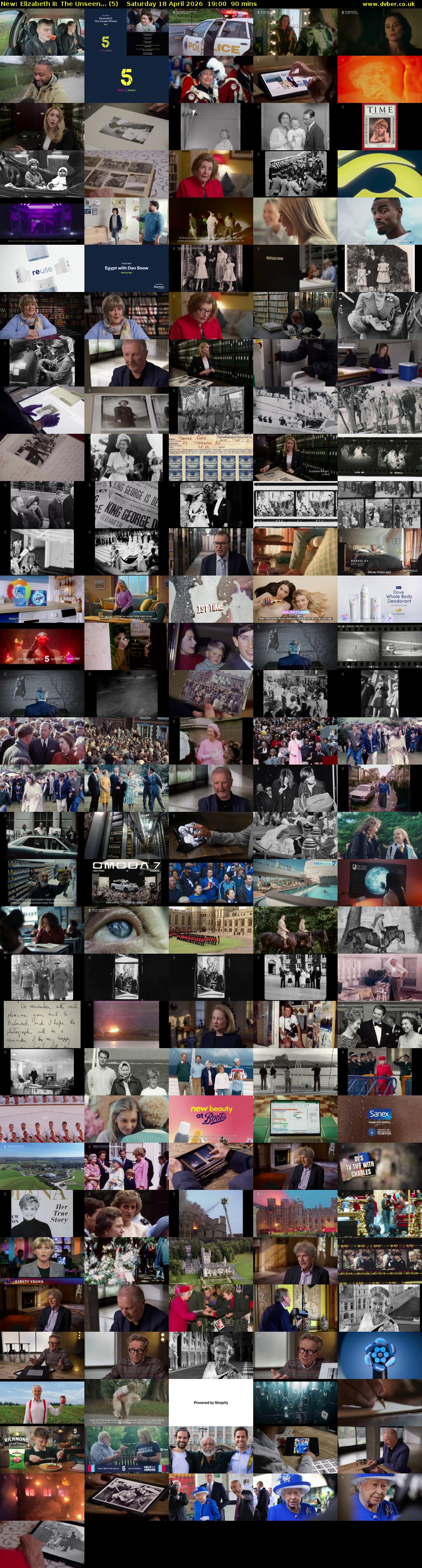 Elizabeth II: The Unseen... (5) Saturday 18 April 2026 19:00 - 20:30