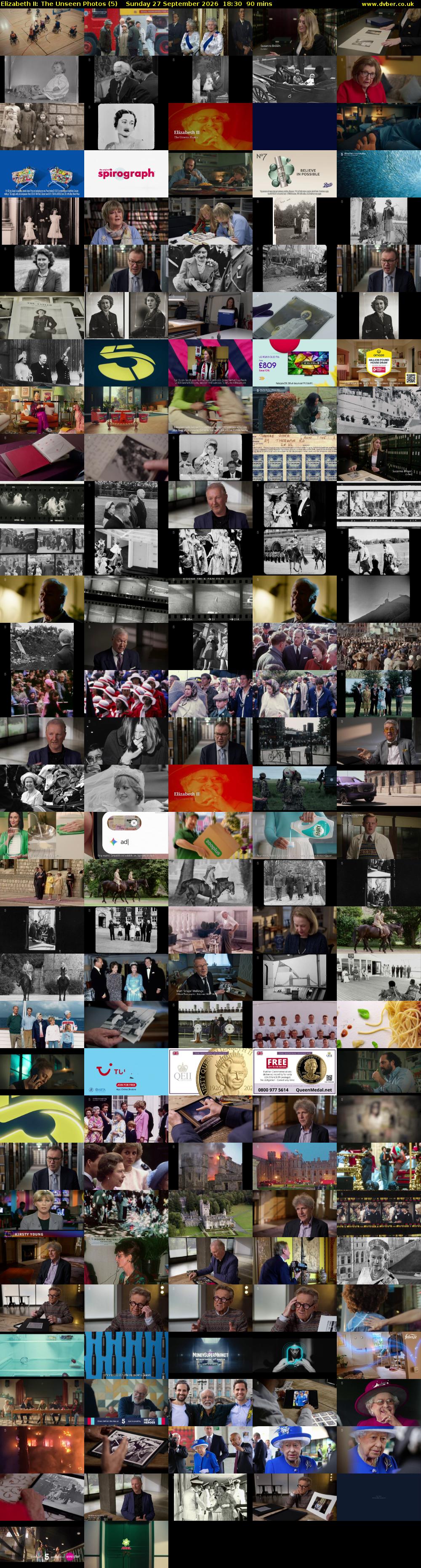 Elizabeth II: The Unseen Photos (5) Sunday 27 September 2026 18:30 - 20:00