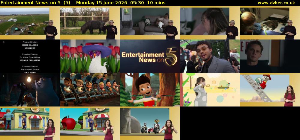 Entertainment News on 5  (5) Monday 15 June 2026 05:30 - 05:40