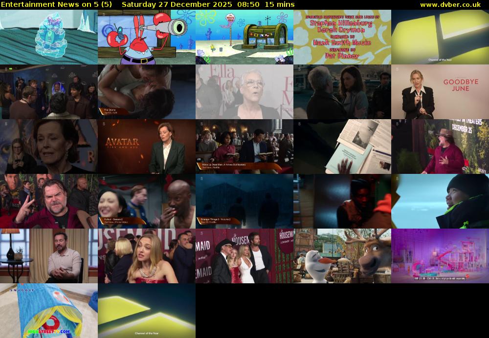 Entertainment News on 5 (5) Saturday 27 December 2025 08:50 - 09:05