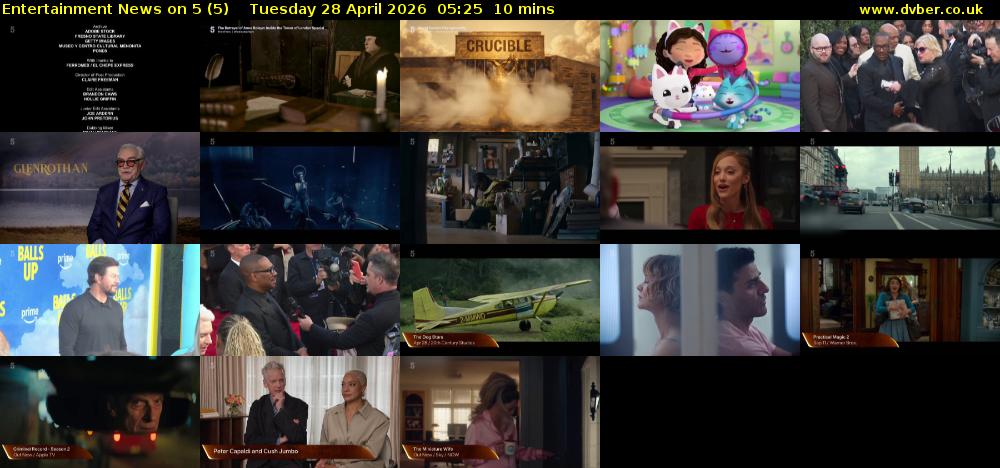 Entertainment News on 5 (5) Tuesday 28 April 2026 05:25 - 05:35