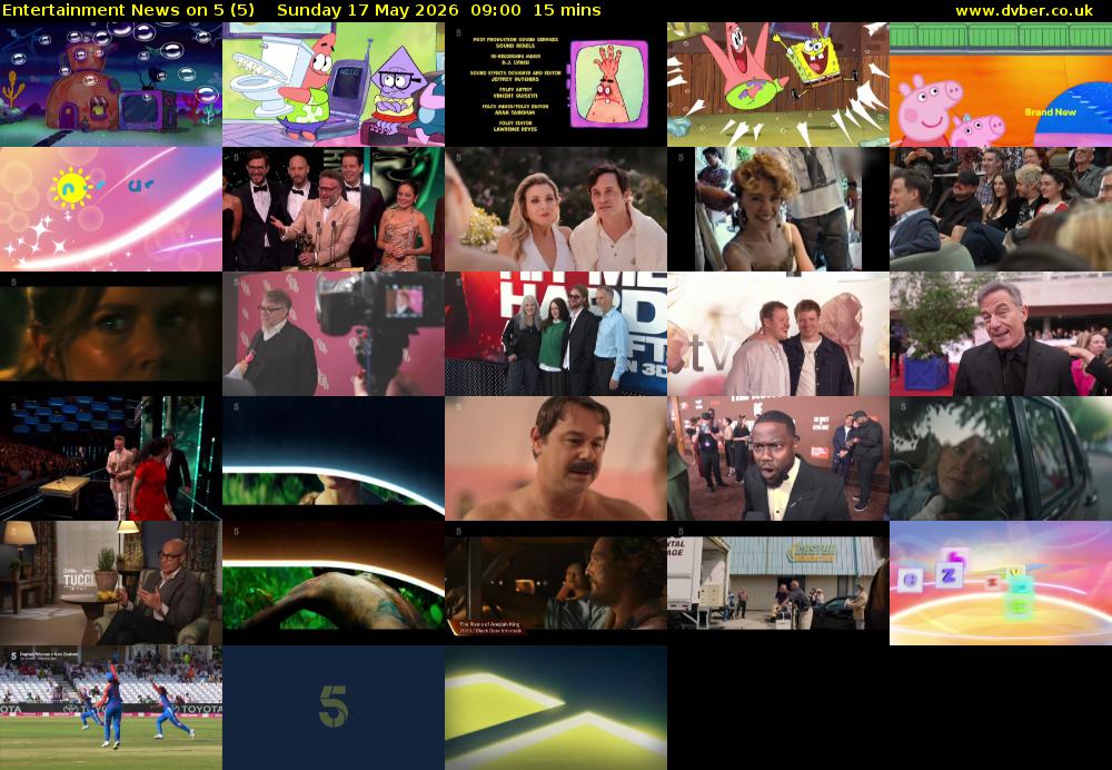 Entertainment News on 5 (5) Sunday 17 May 2026 09:00 - 09:15