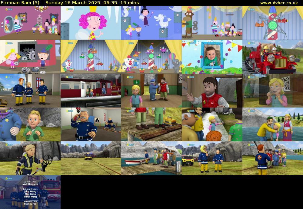 Fireman Sam (5) Sunday 16 March 2025 06:35 - 06:50