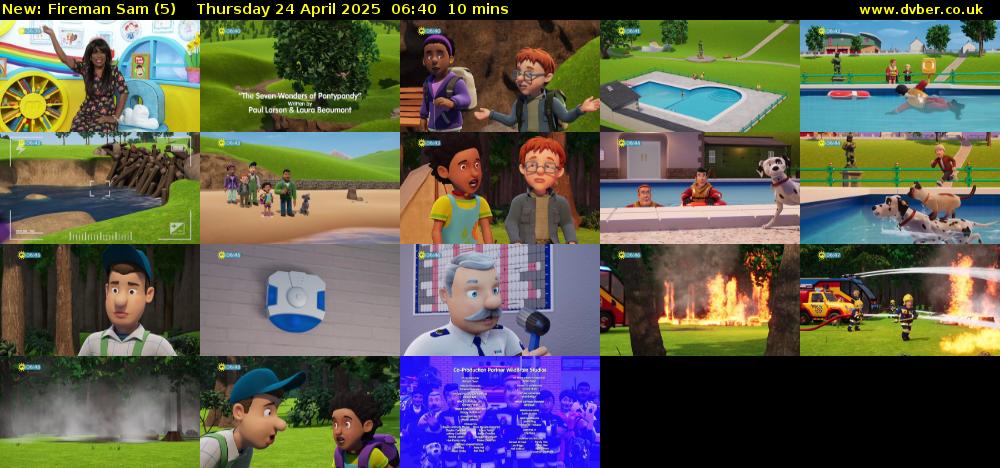 Fireman Sam (5) Thursday 24 April 2025 06:40 - 06:50