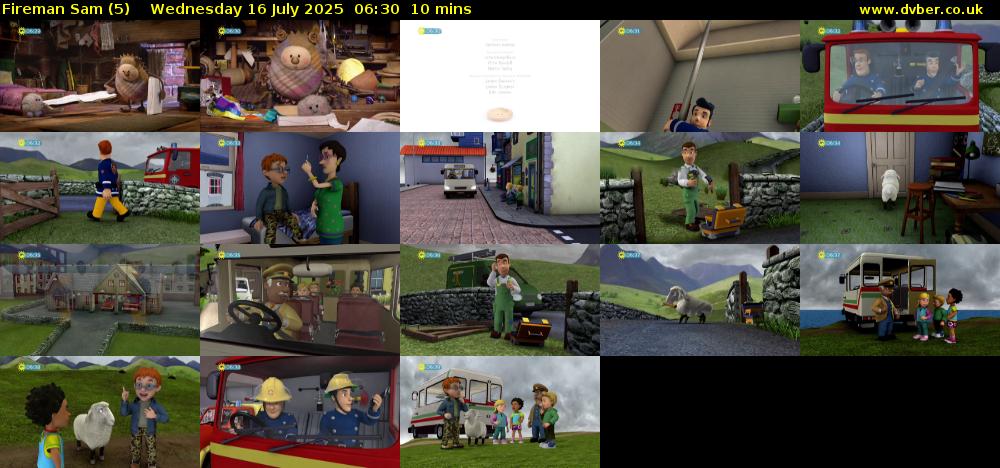 Fireman Sam (5) Wednesday 16 July 2025 06:30 - 06:40