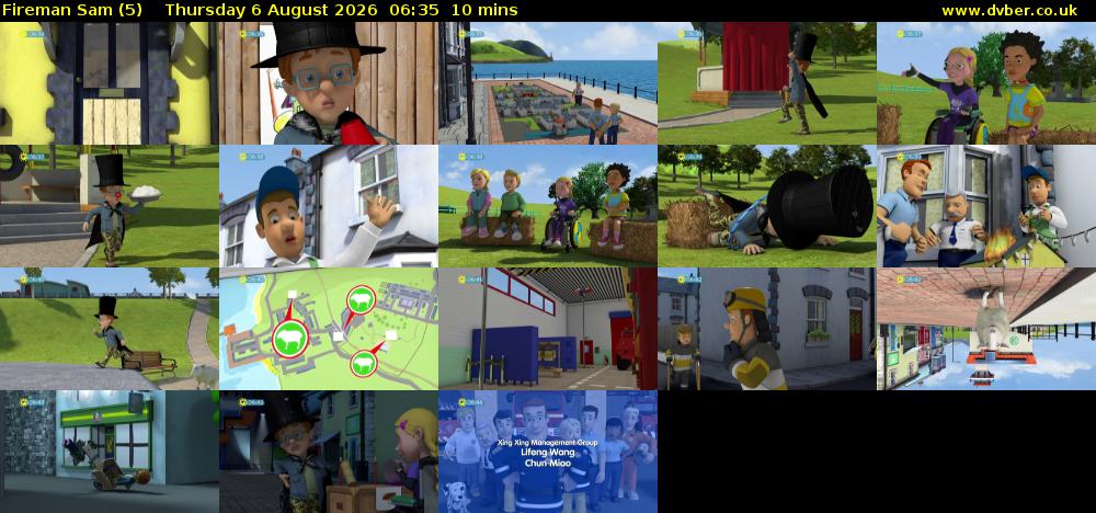 Fireman Sam (5) Thursday 6 August 2026 06:35 - 06:45