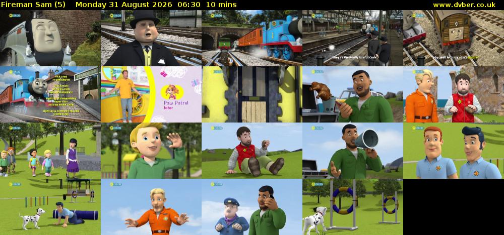 Fireman Sam (5) Monday 31 August 2026 06:30 - 06:40