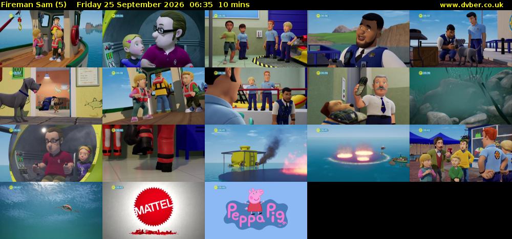 Fireman Sam (5) Friday 25 September 2026 06:35 - 06:45