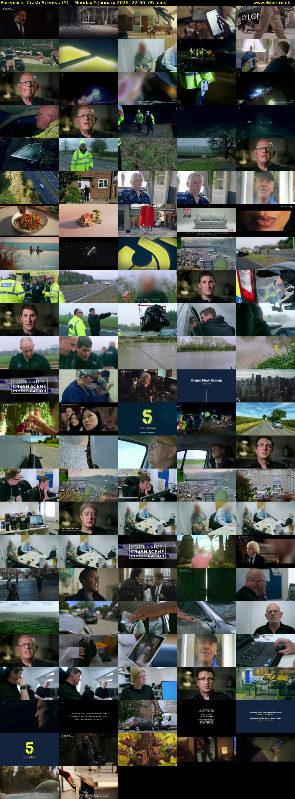 Forensics: Crash Scene... (5) Monday 5 January 2026 22:00 - 23:05