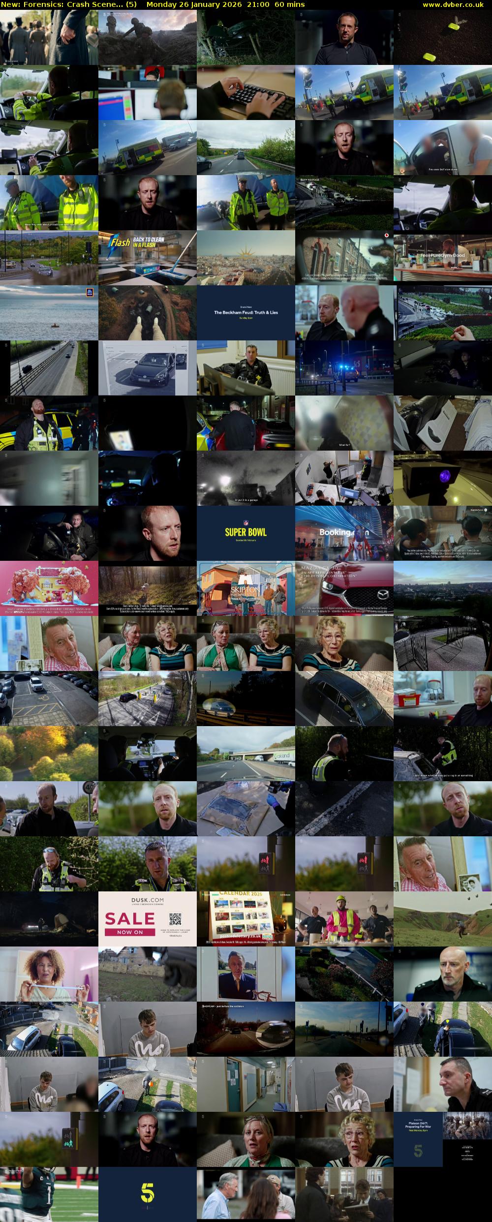 Forensics: Crash Scene... (5) Monday 26 January 2026 21:00 - 22:00