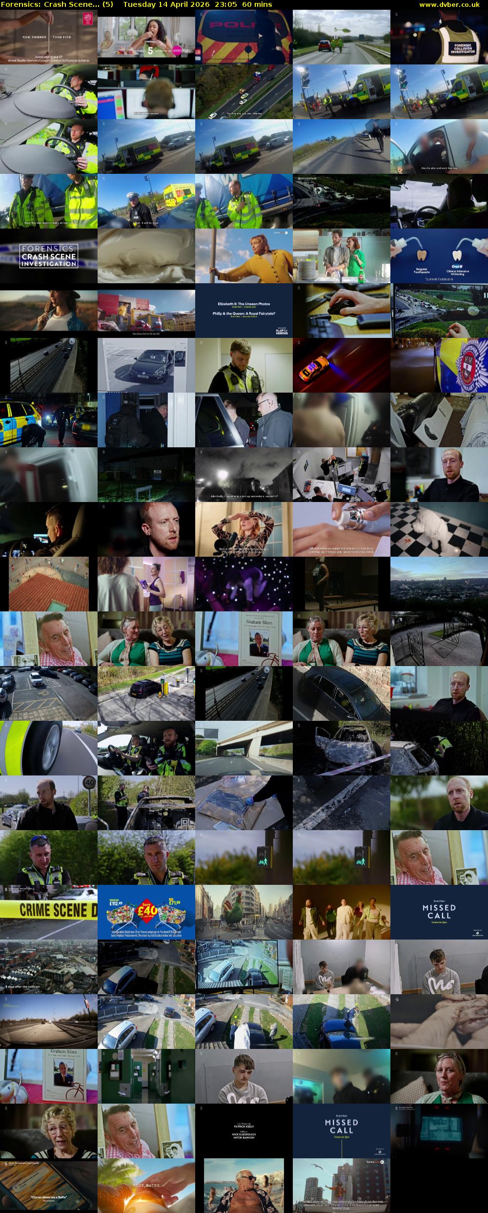 Forensics: Crash Scene... (5) Tuesday 14 April 2026 23:05 - 00:05