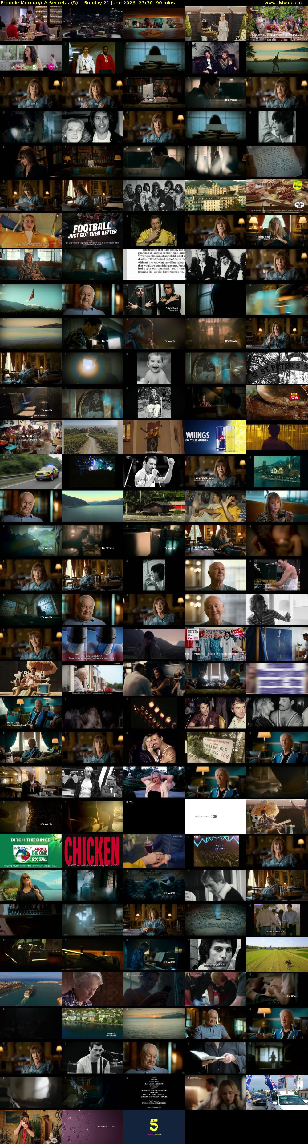 Freddie Mercury: A Secret... (5) Sunday 21 June 2026 23:30 - 01:00