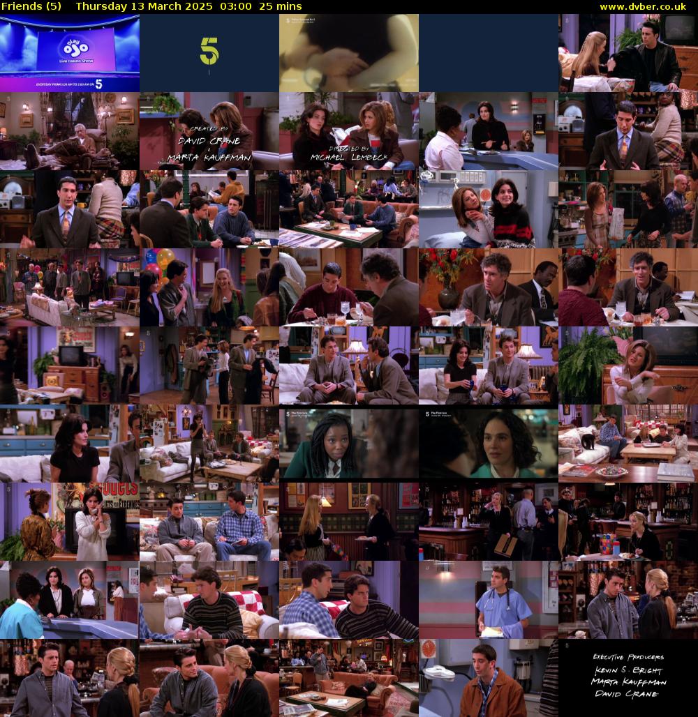 Friends (5) Thursday 13 March 2025 03:00 - 03:25