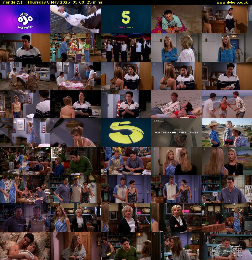 Friends (5) Thursday 8 May 2025 03:00 - 03:25