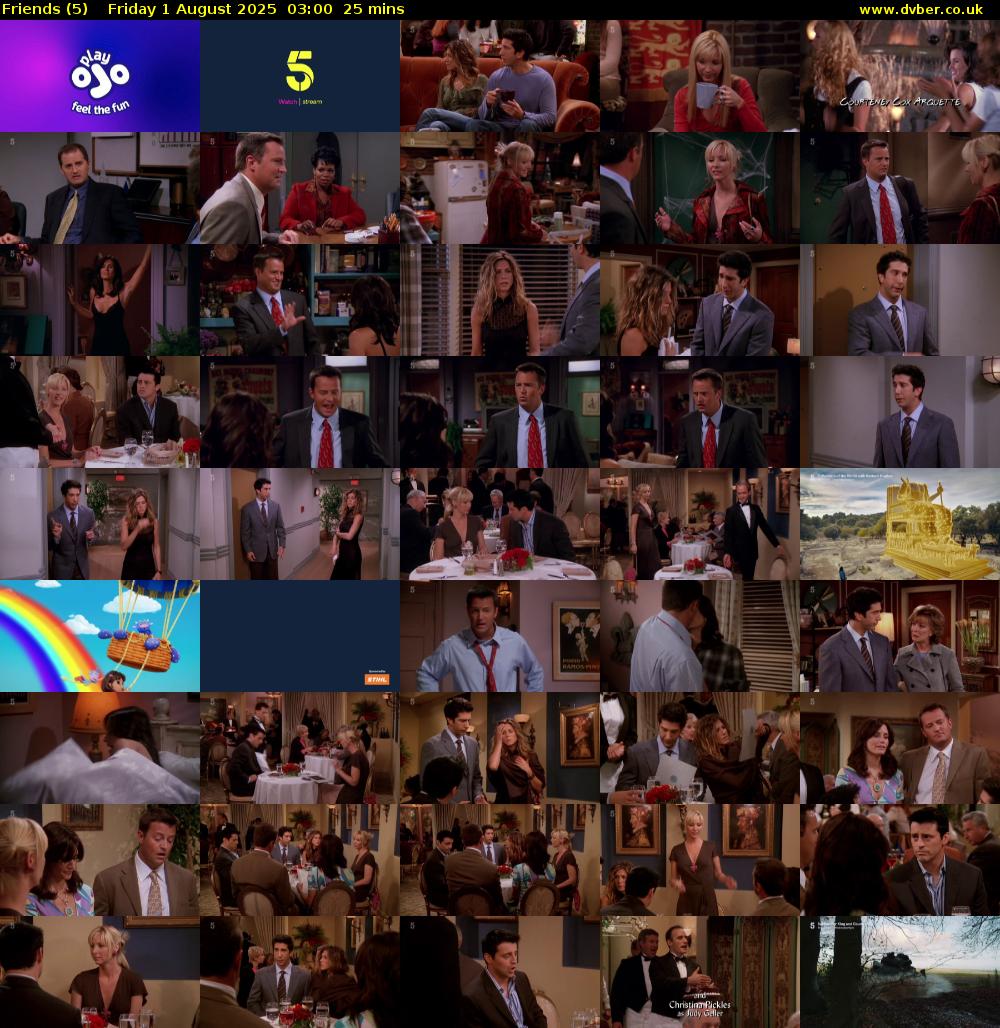 Friends (5) Friday 1 August 2025 03:00 - 03:25