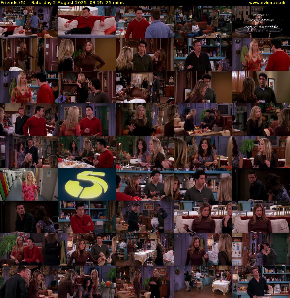 Friends (5) Saturday 2 August 2025 03:25 - 03:50