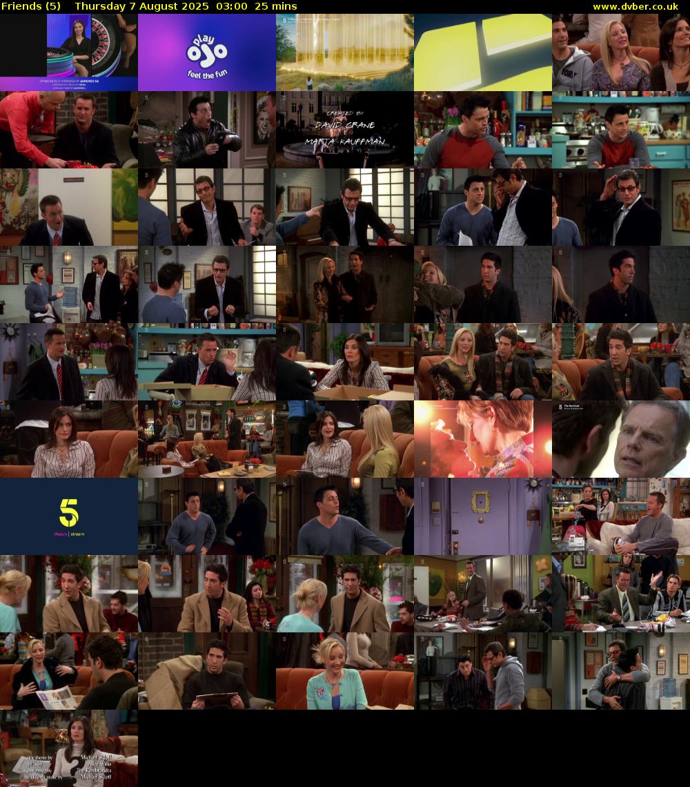 Friends (5) Thursday 7 August 2025 03:00 - 03:25