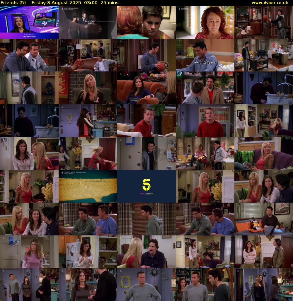Friends (5) Friday 8 August 2025 03:00 - 03:25