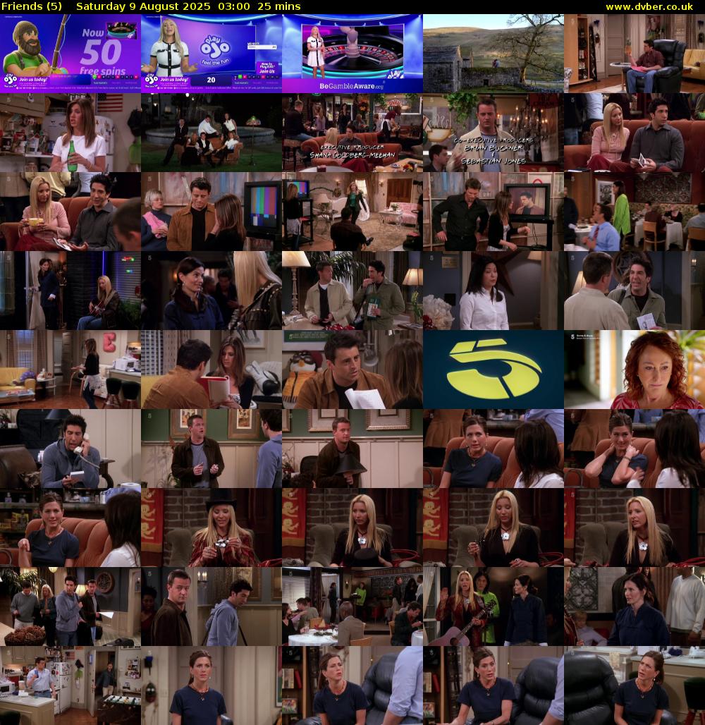 Friends (5) Saturday 9 August 2025 03:00 - 03:25