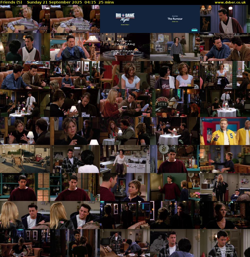 Friends (5) Sunday 21 September 2025 04:15 - 04:40