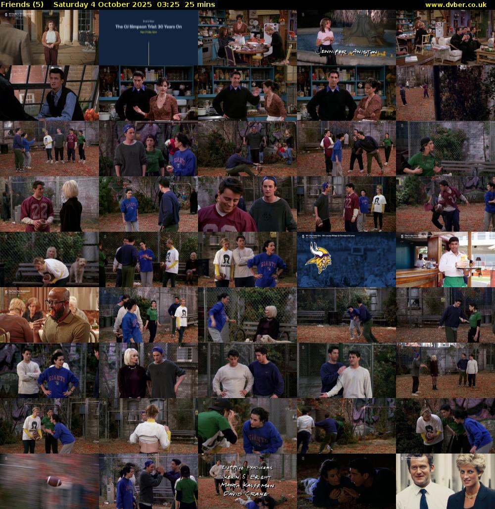 Friends (5) Saturday 4 October 2025 03:25 - 03:50