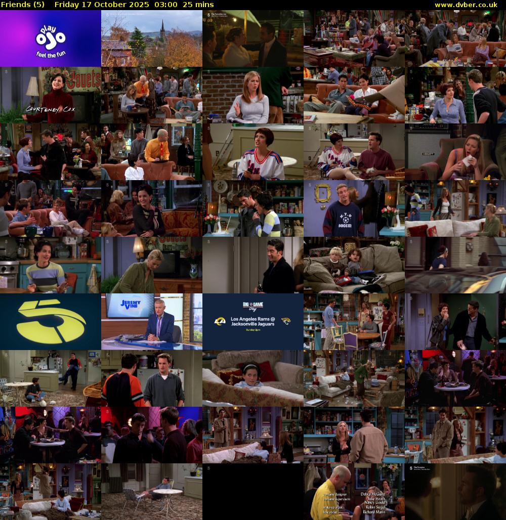 Friends (5) Friday 17 October 2025 03:00 - 03:25