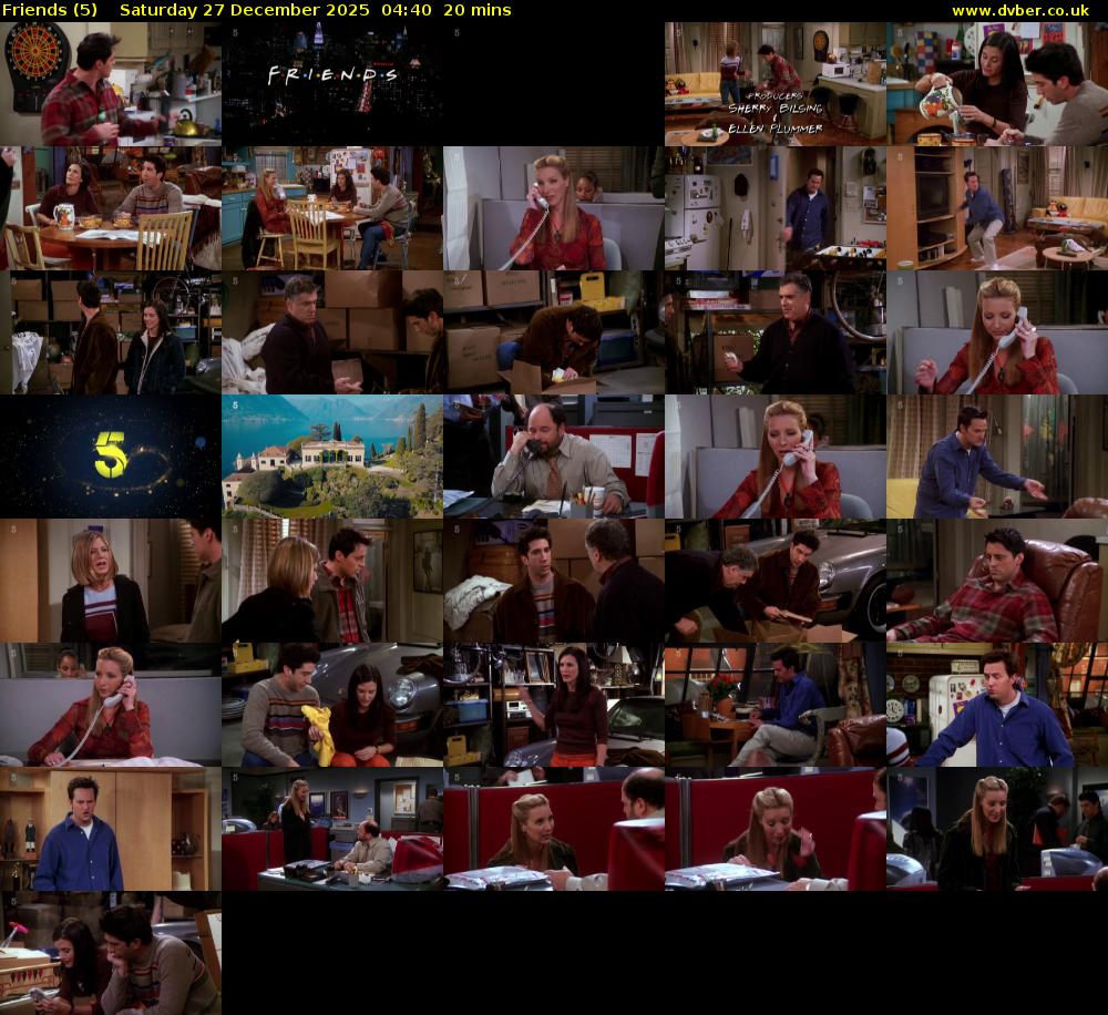 Friends (5) Saturday 27 December 2025 04:40 - 05:00