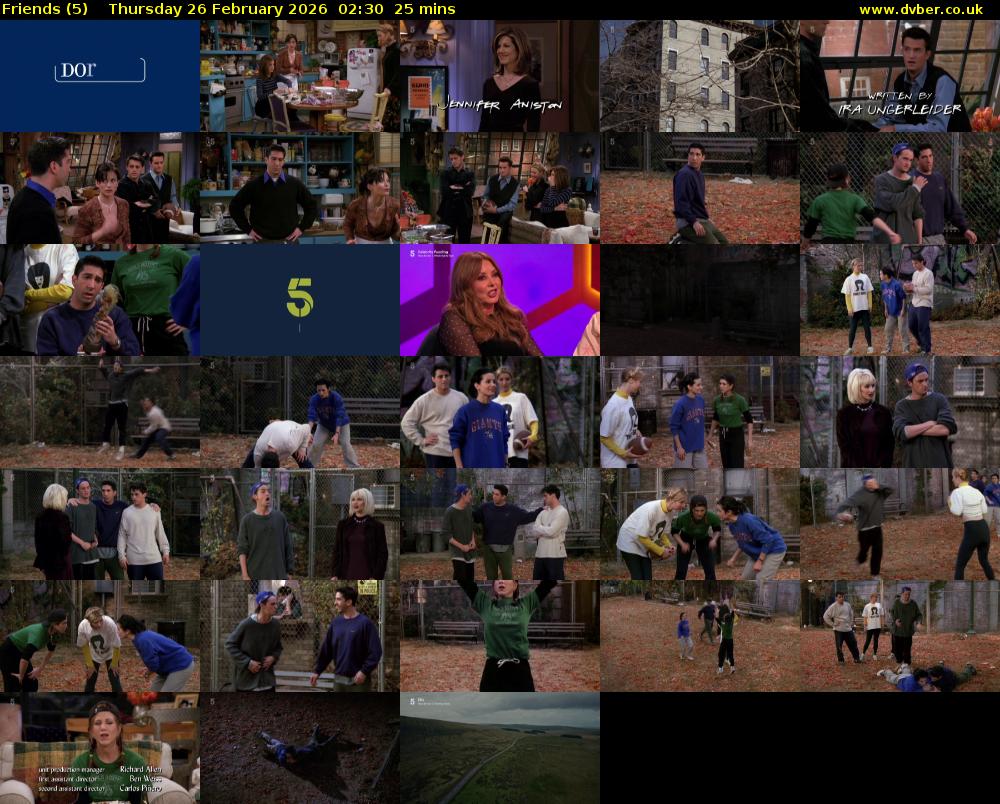 Friends (5) Thursday 26 February 2026 02:30 - 02:55