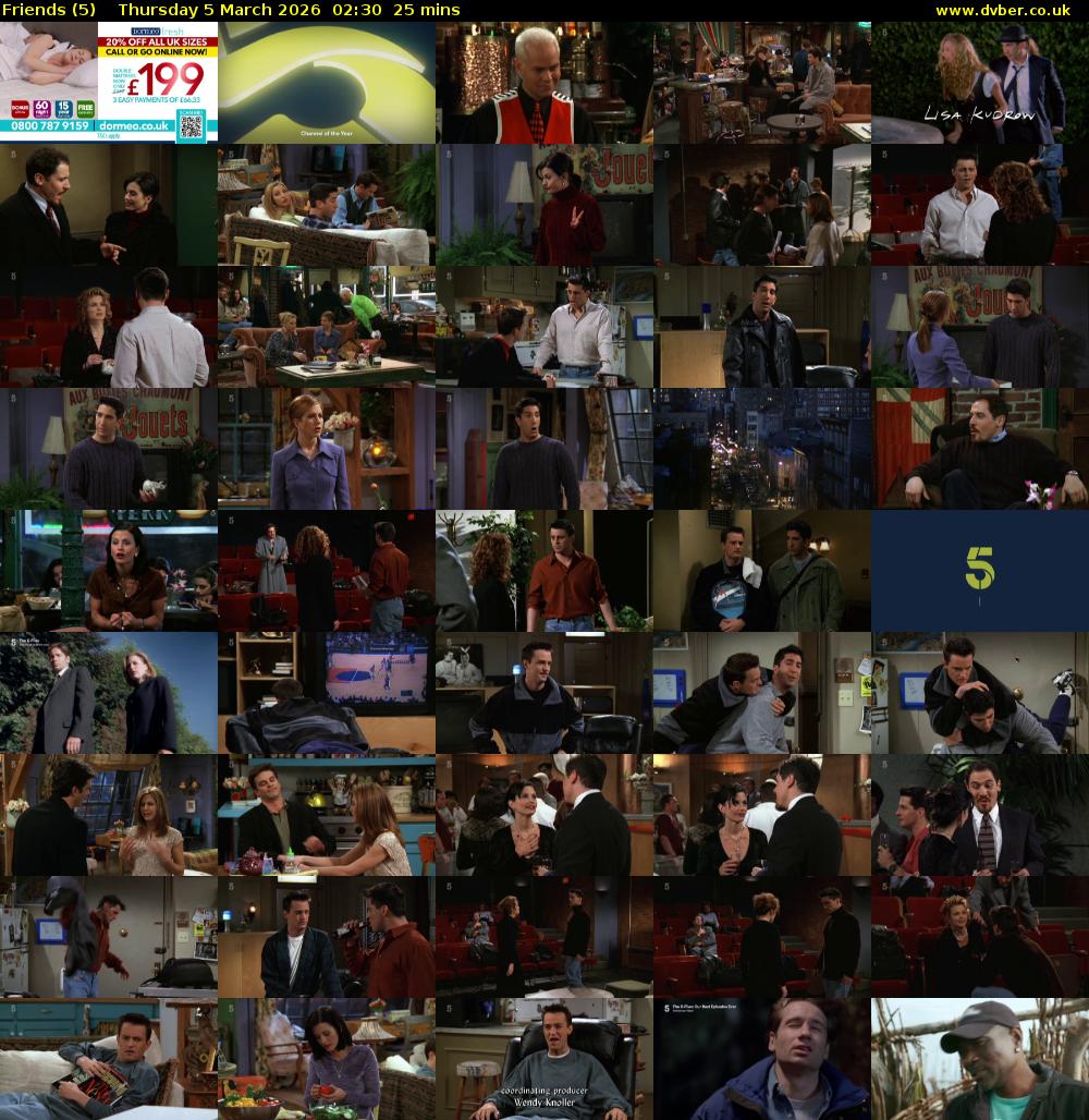 Friends (5) Thursday 5 March 2026 02:30 - 02:55