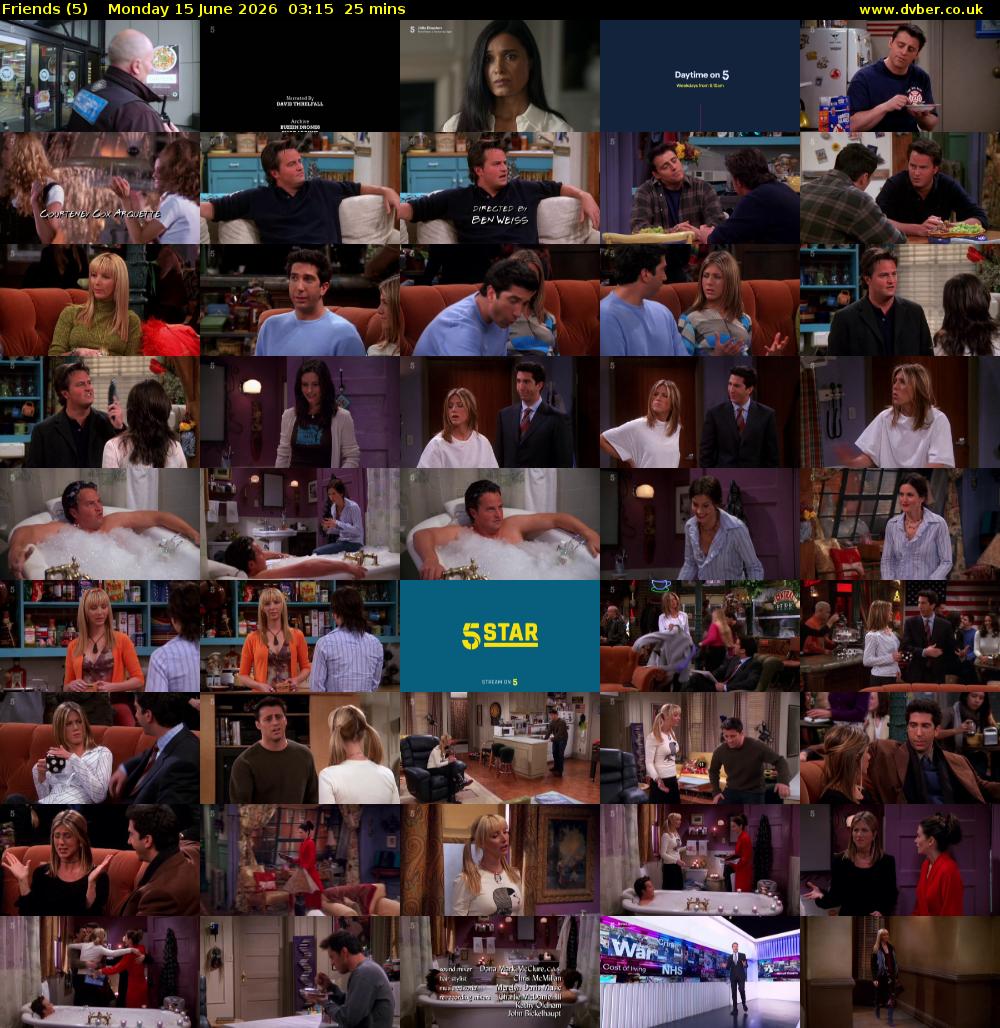 Friends (5) Monday 15 June 2026 03:15 - 03:40