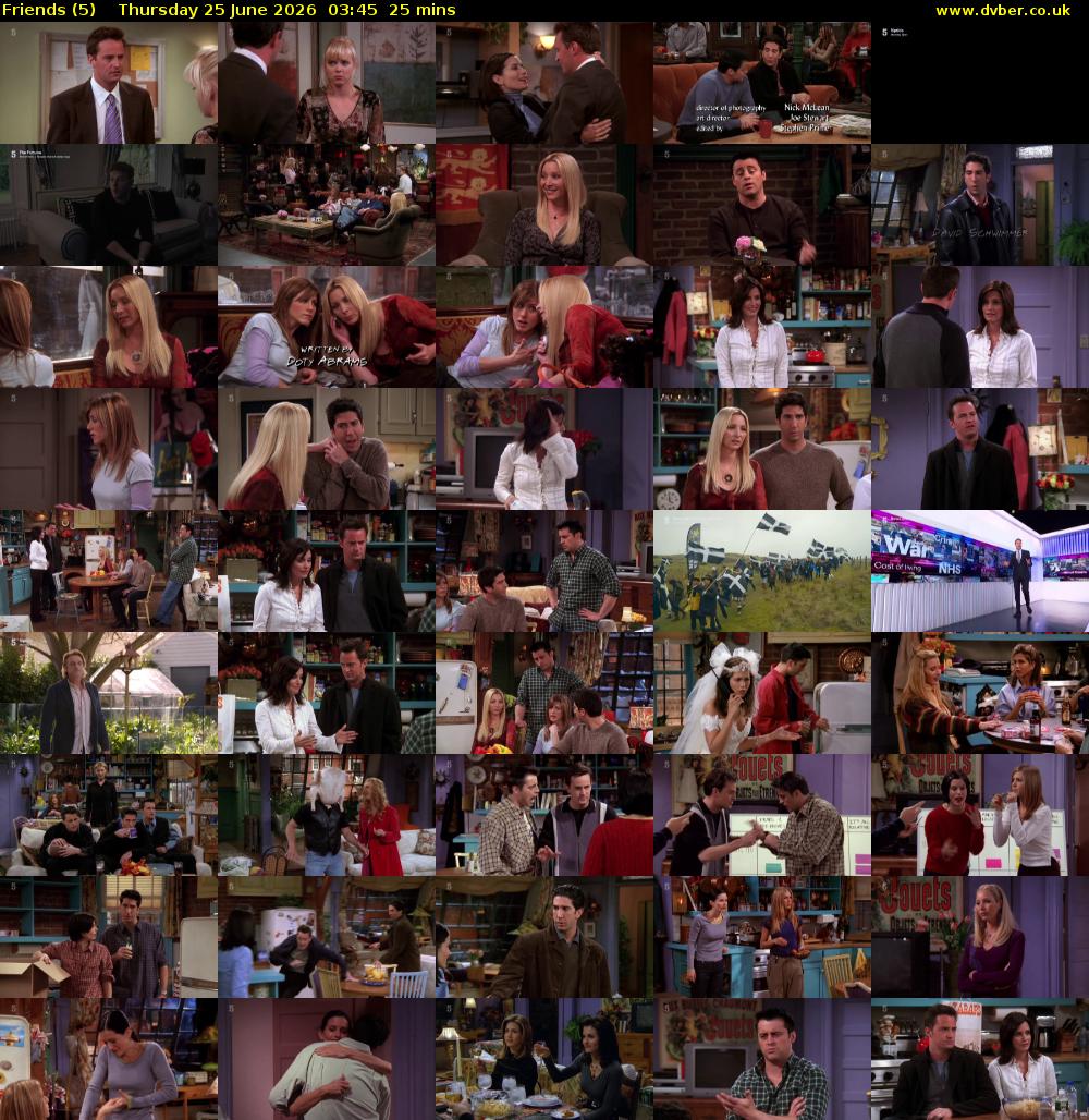 Friends (5) Thursday 25 June 2026 03:45 - 04:10