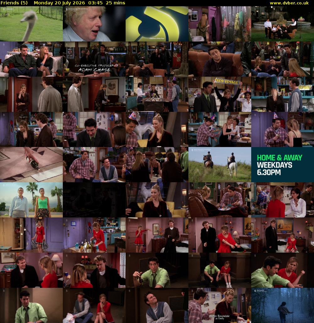 Friends (5) Monday 20 July 2026 03:45 - 04:10