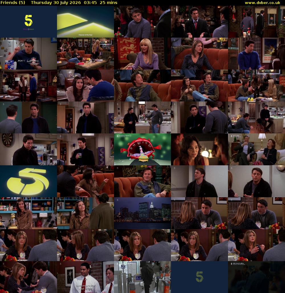 Friends (5) Thursday 30 July 2026 03:45 - 04:10
