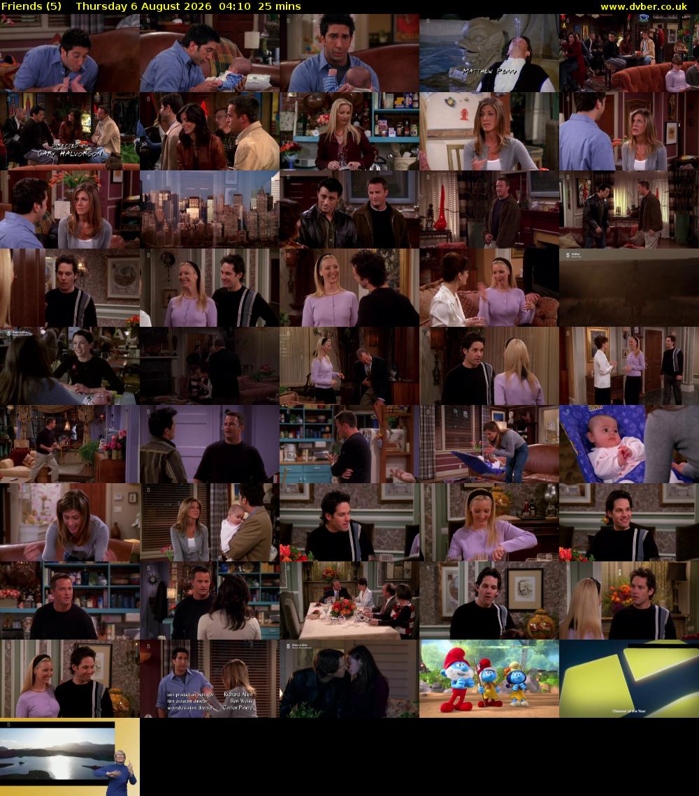Friends (5) Thursday 6 August 2026 04:10 - 04:35