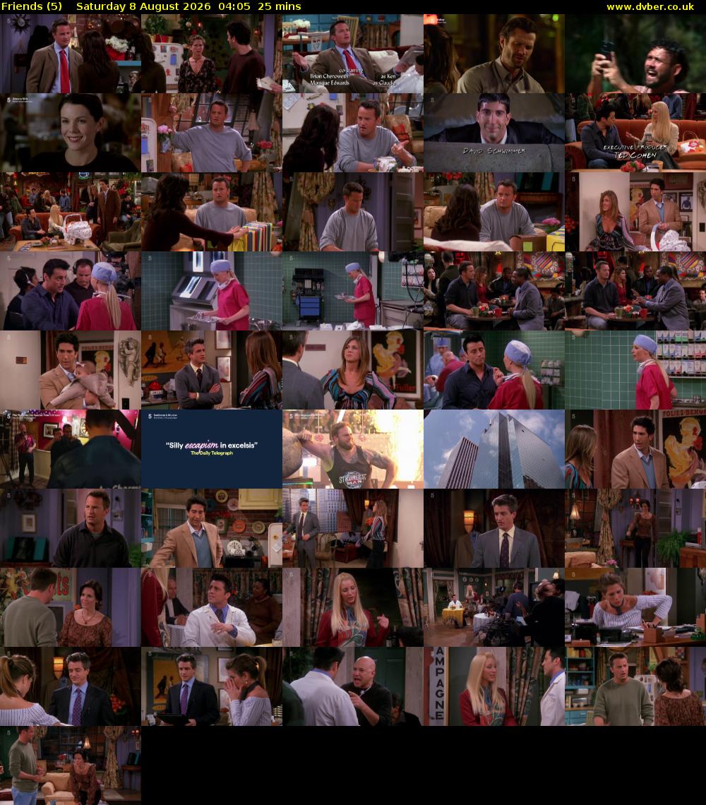 Friends (5) Saturday 8 August 2026 04:05 - 04:30