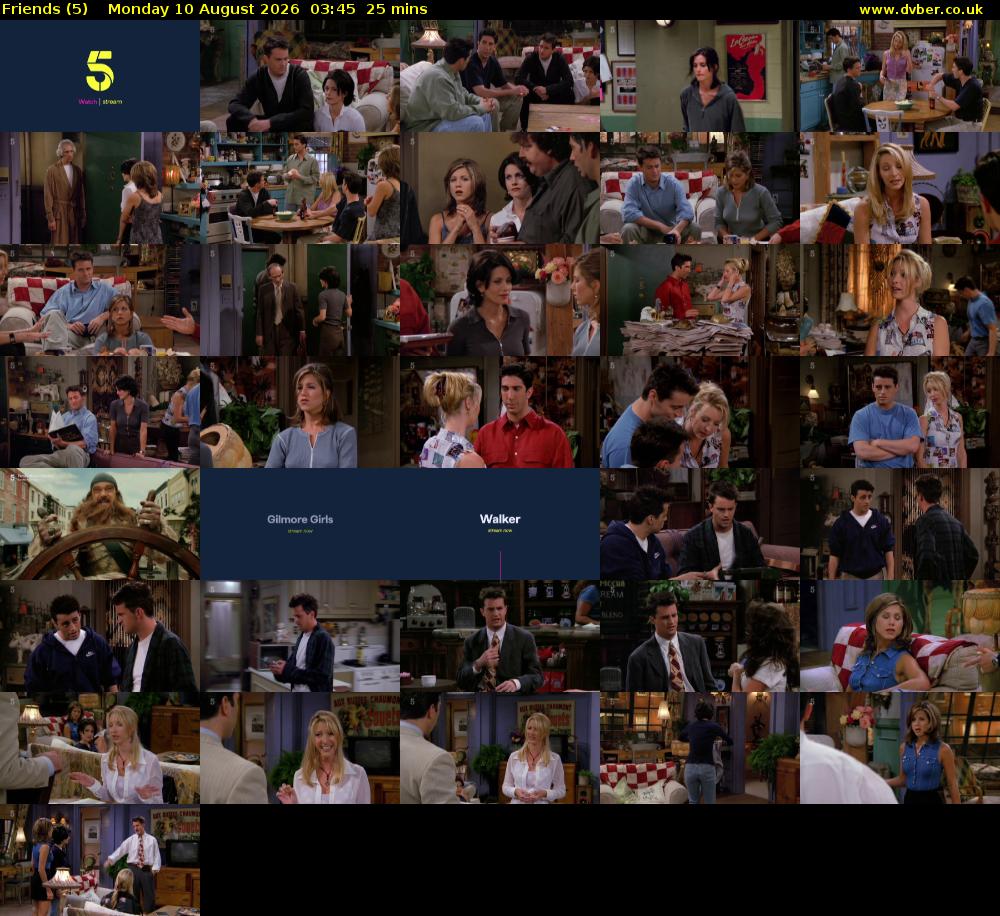 Friends (5) Monday 10 August 2026 03:45 - 04:10