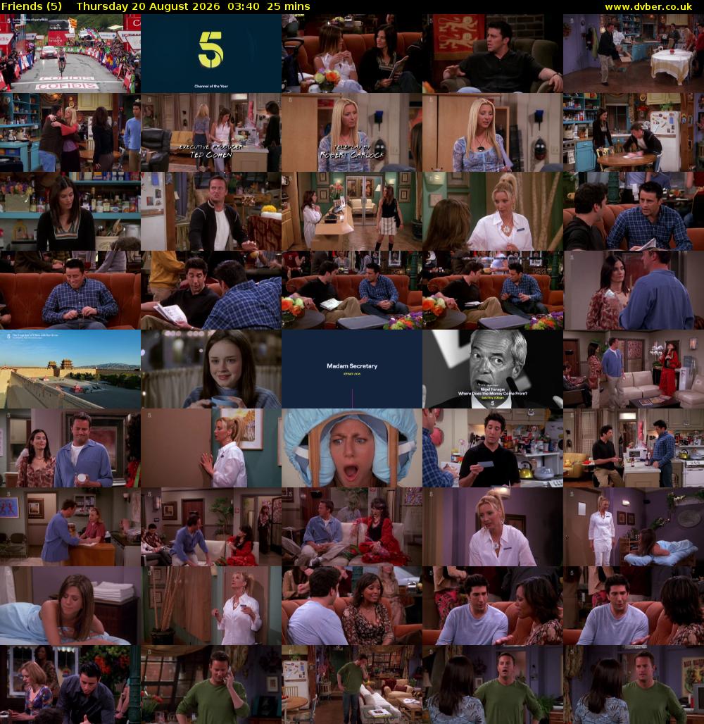 Friends (5) Thursday 20 August 2026 03:40 - 04:05
