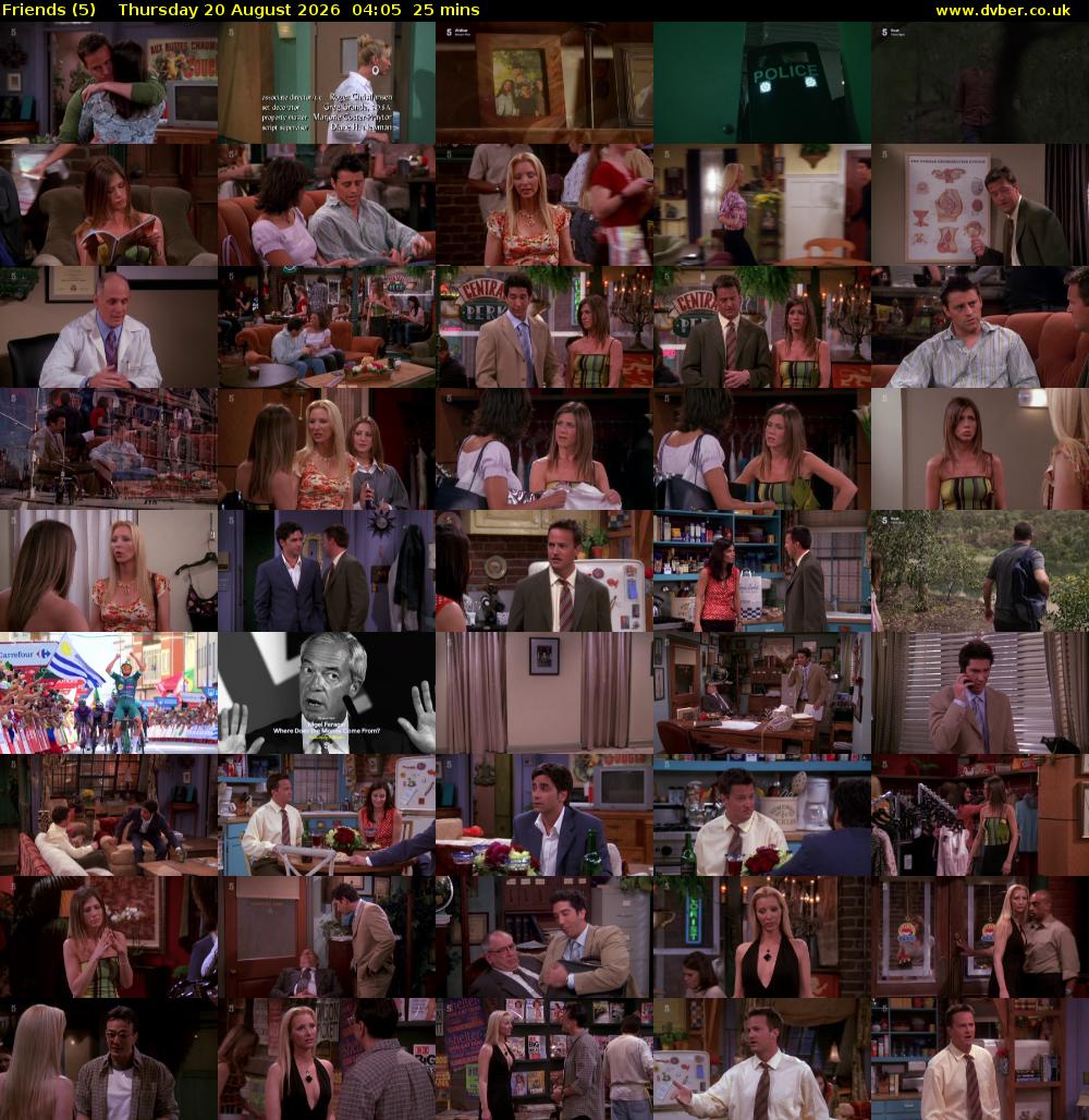 Friends (5) Thursday 20 August 2026 04:05 - 04:30