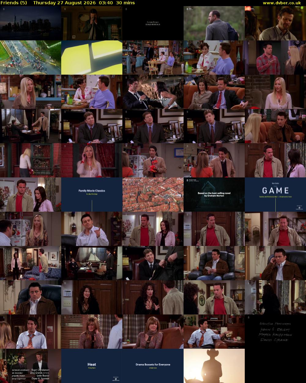 Friends (5) Thursday 27 August 2026 03:40 - 04:10