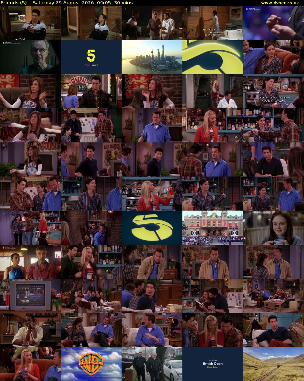 Friends (5) Saturday 29 August 2026 04:05 - 04:35