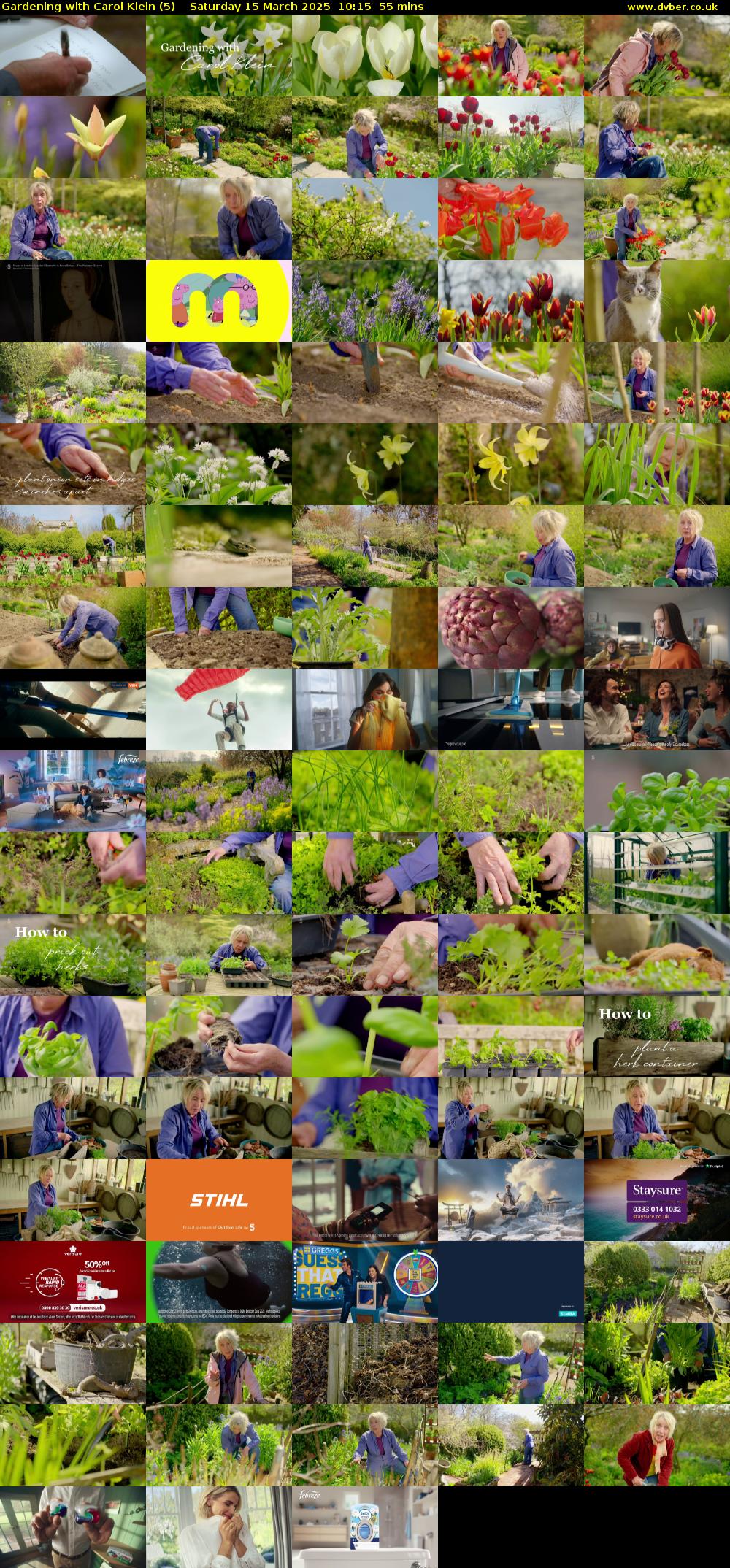 Gardening with Carol Klein (5) Saturday 15 March 2025 10:15 - 11:10