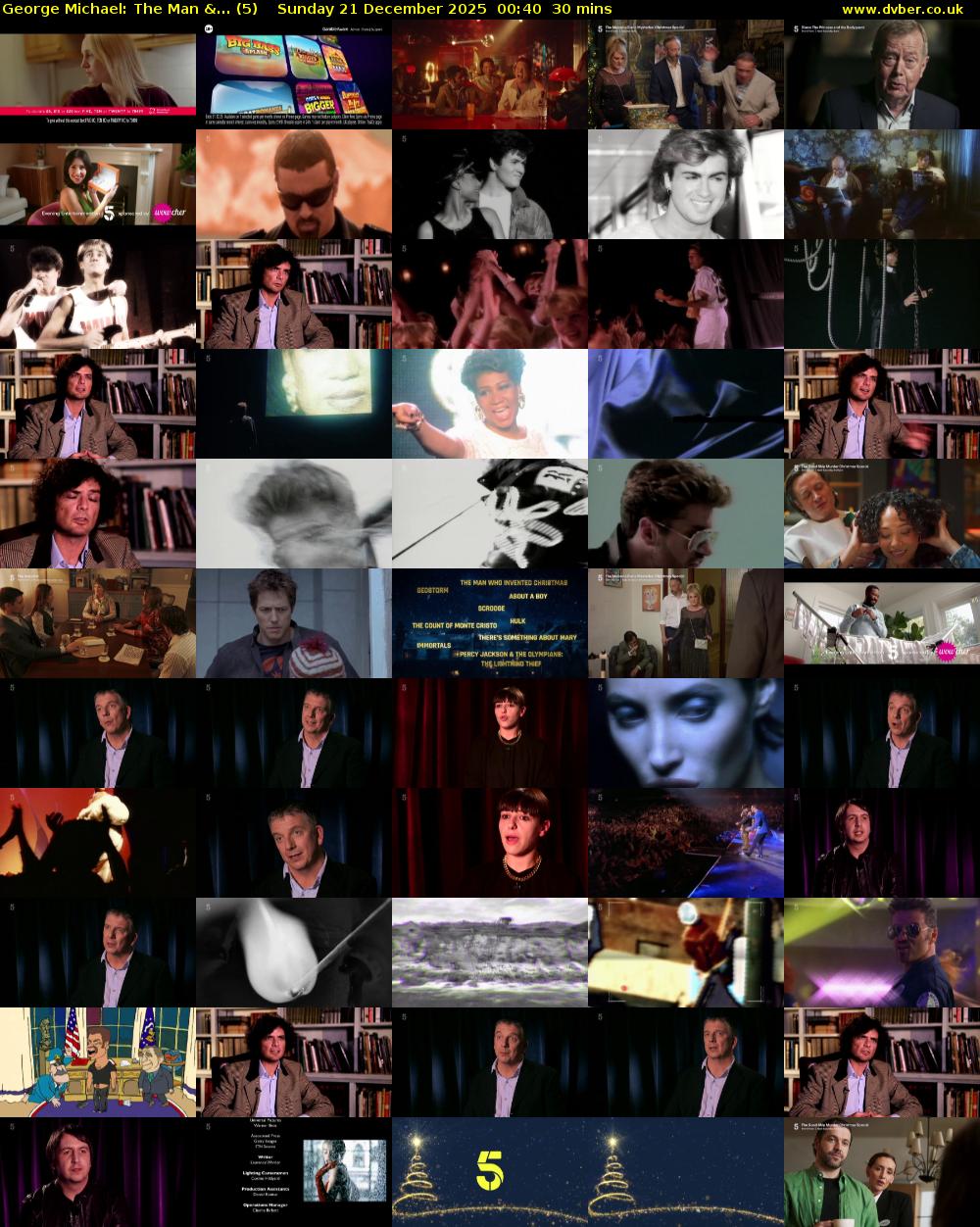 George Michael: The Man &... (5) Sunday 21 December 2025 00:40 - 01:10