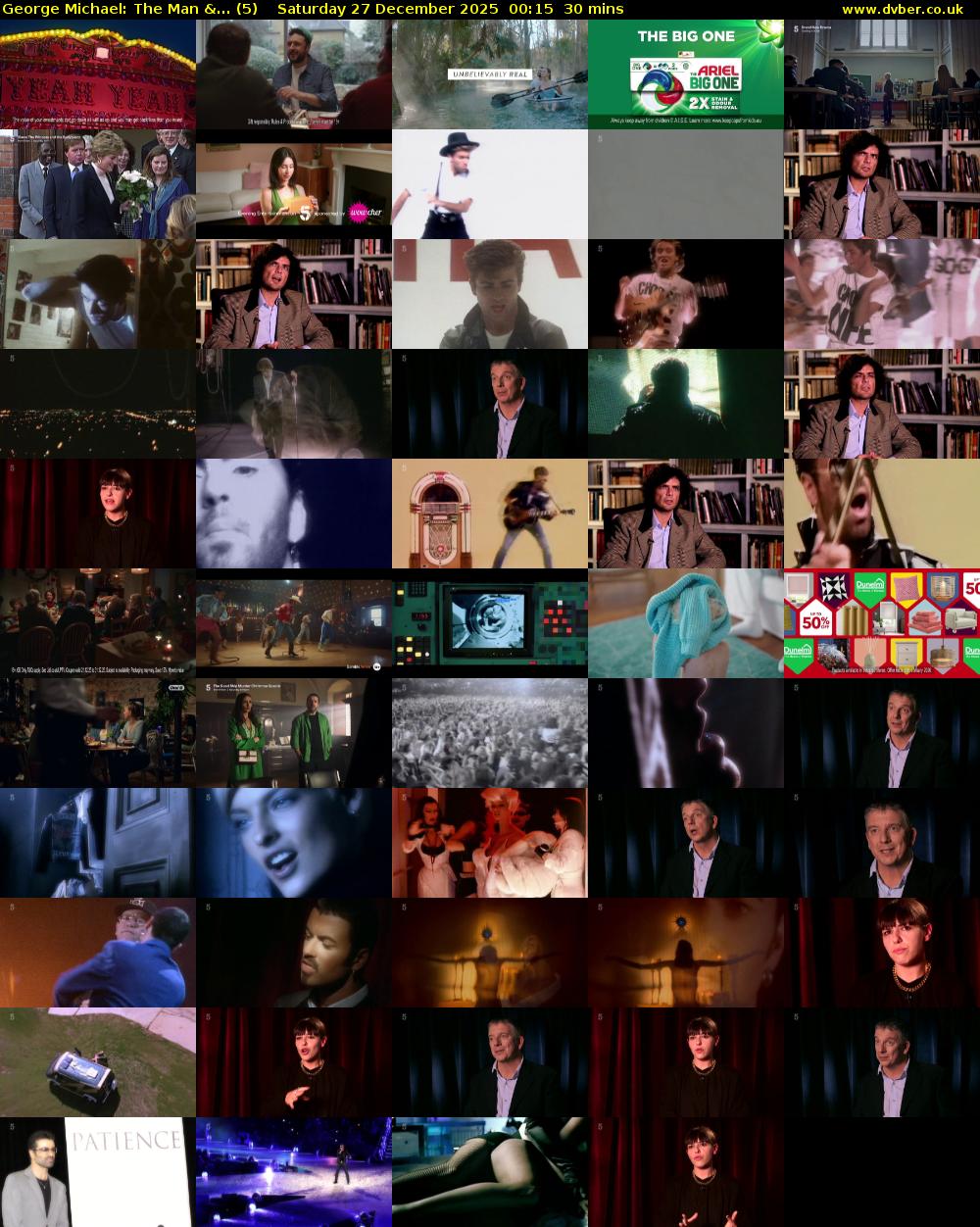 George Michael: The Man &... (5) Saturday 27 December 2025 00:15 - 00:45