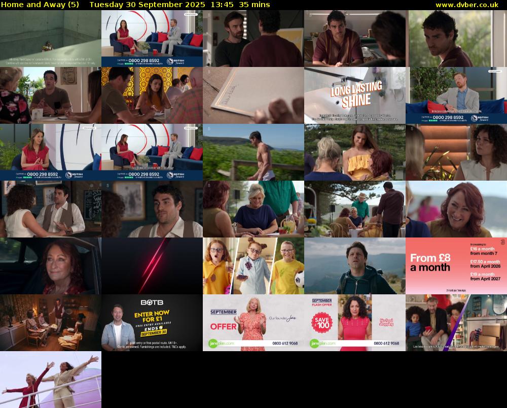 Home and Away (5) Tuesday 30 September 2025 13:45 - 14:20