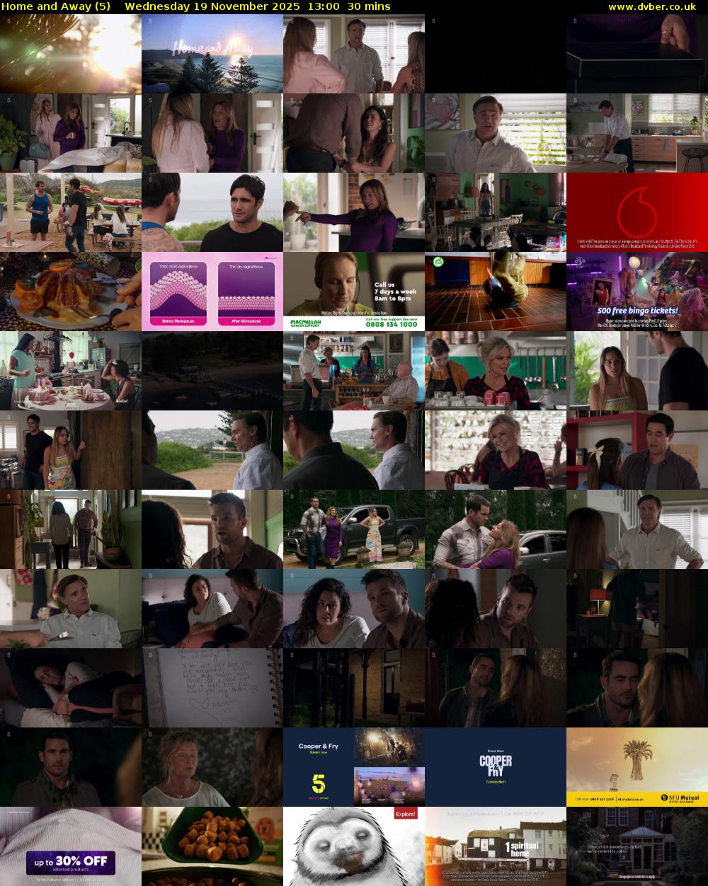 Home and Away (5) Wednesday 19 November 2025 13:00 - 13:30