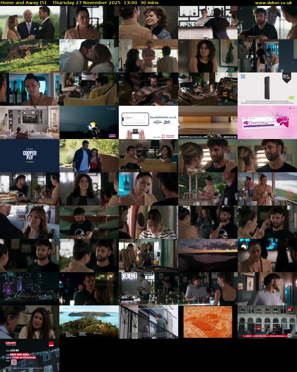 Home and Away (5) Thursday 27 November 2025 13:00 - 13:30