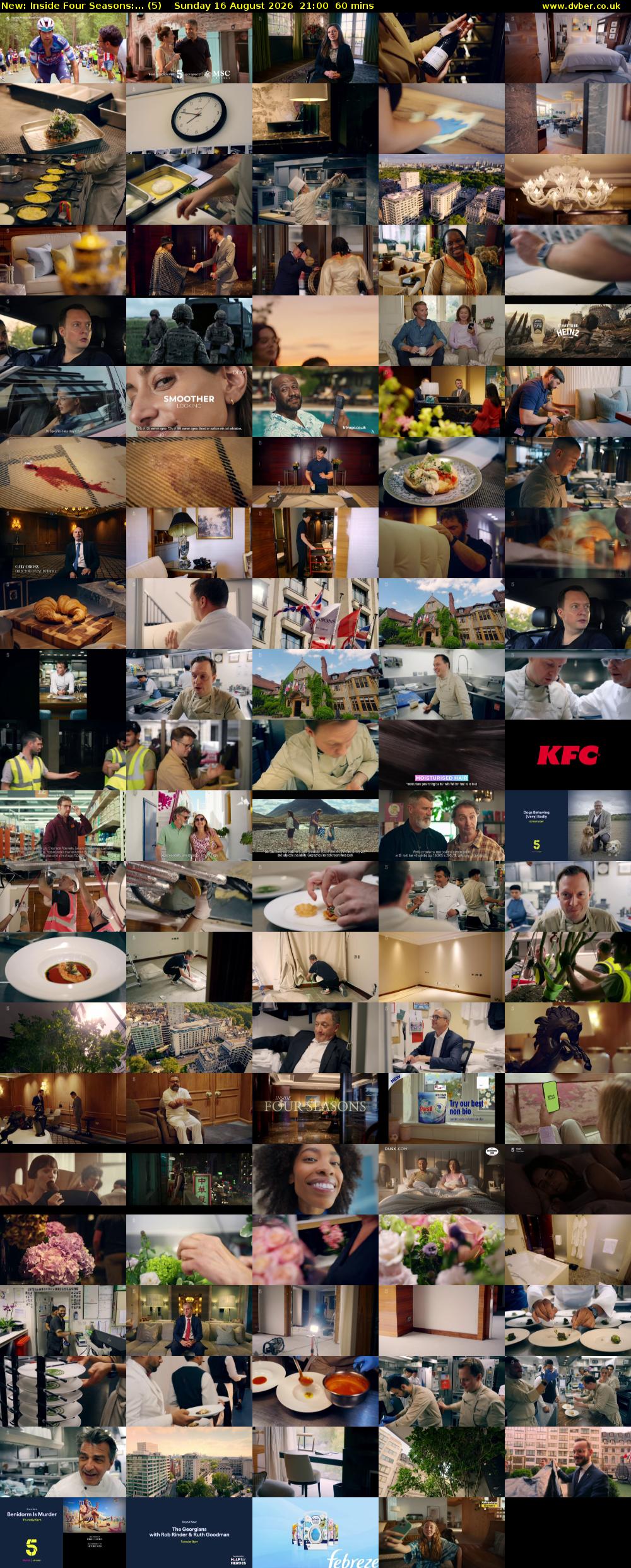 Inside Four Seasons:... (5) Sunday 16 August 2026 21:00 - 22:00