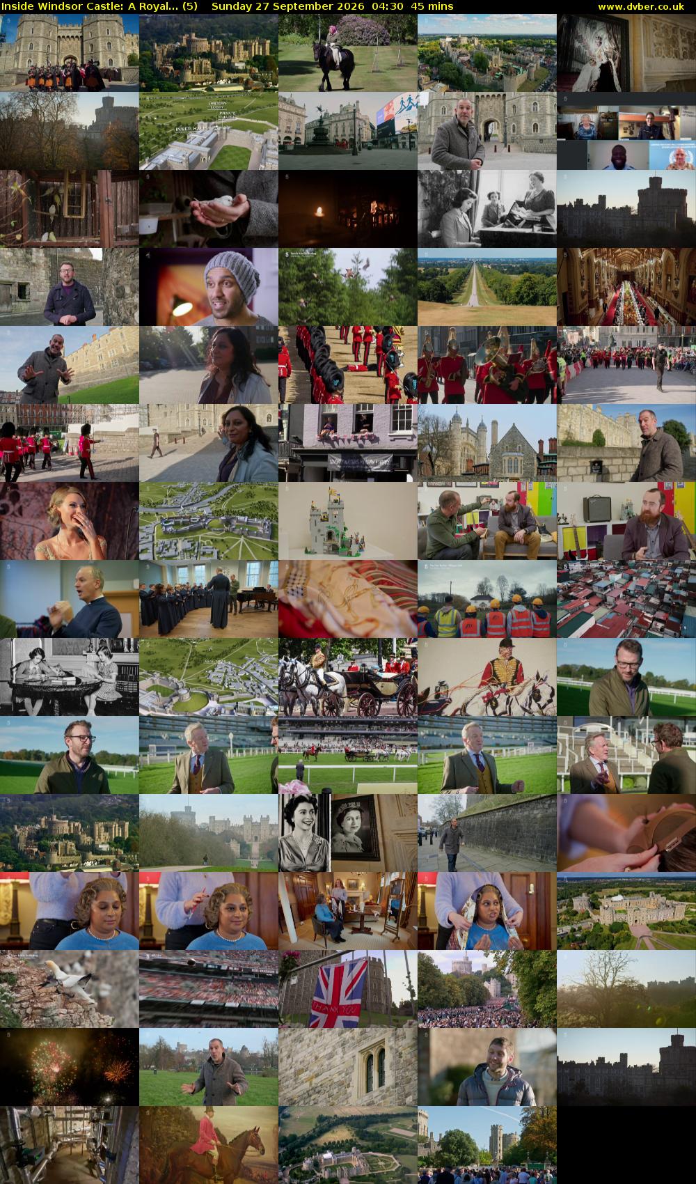 Inside Windsor Castle: A Royal... (5) Sunday 27 September 2026 04:30 - 05:15
