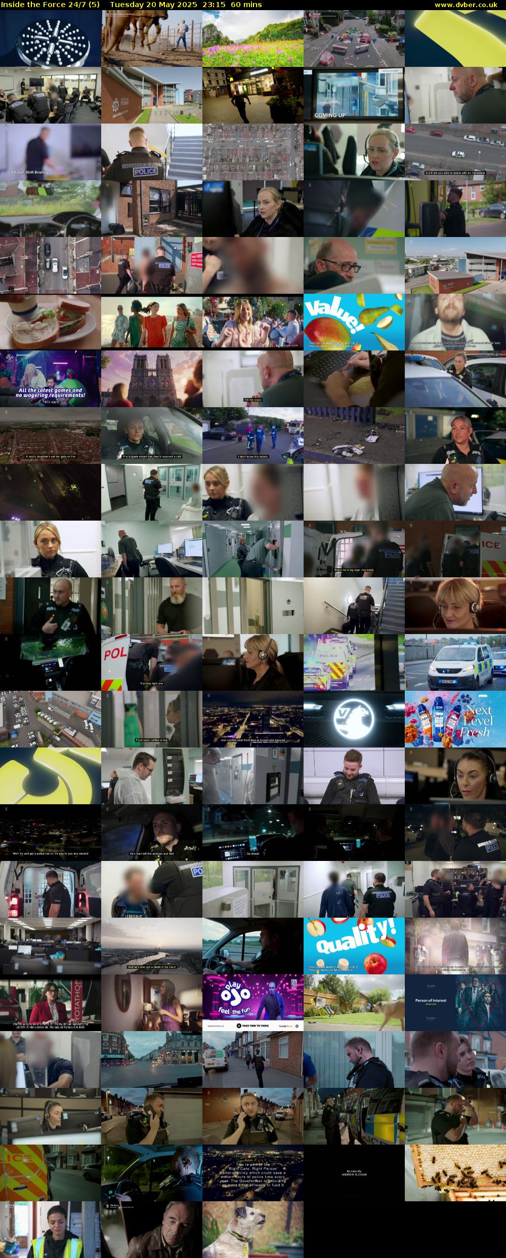 Inside the Force 24/7 (5) Tuesday 20 May 2025 23:15 - 00:15