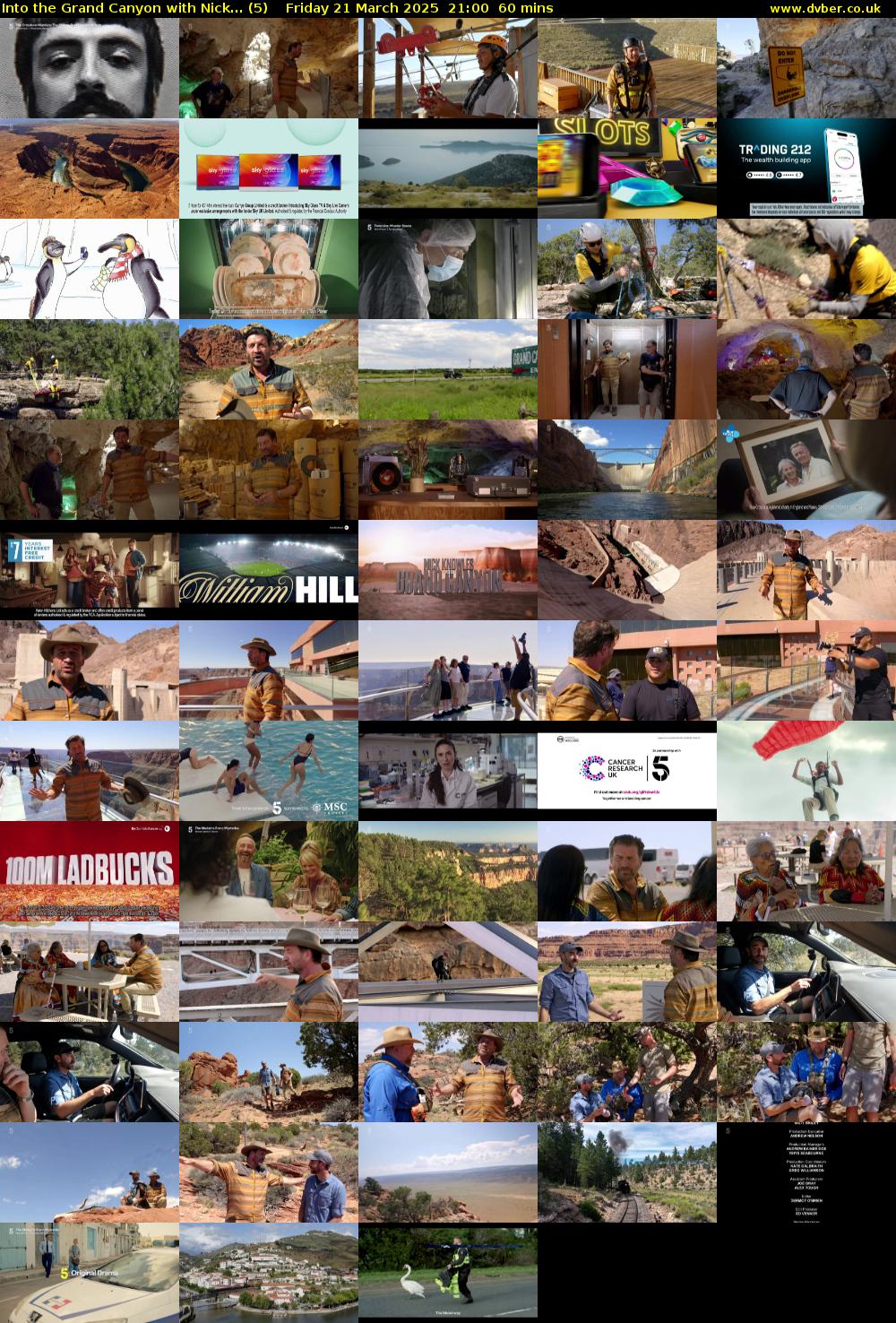Into the Grand Canyon with Nick... (5) Friday 21 March 2025 21:00 - 22:00
